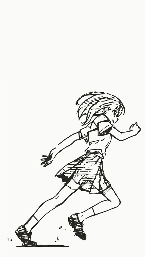 Black and white anime girls screenshot