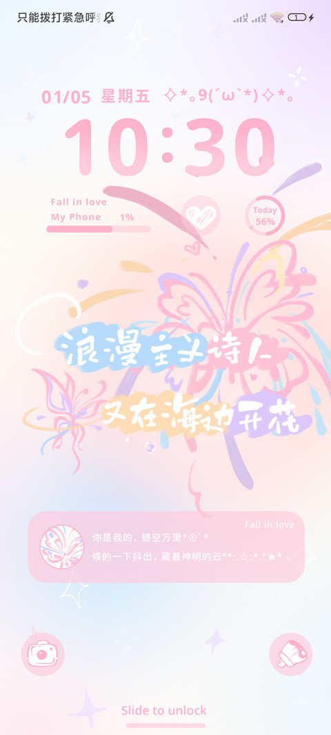 绚烂烟花蝴蝶文字 screenshot