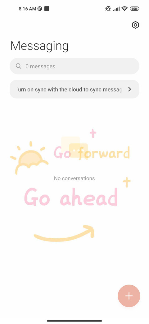 Inspirational text screenshot