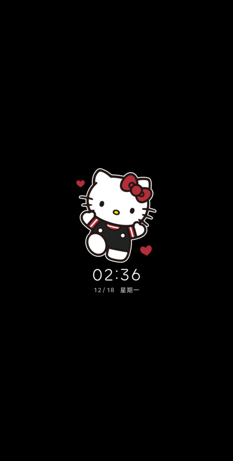 HelloKitty黑红简约 screenshot