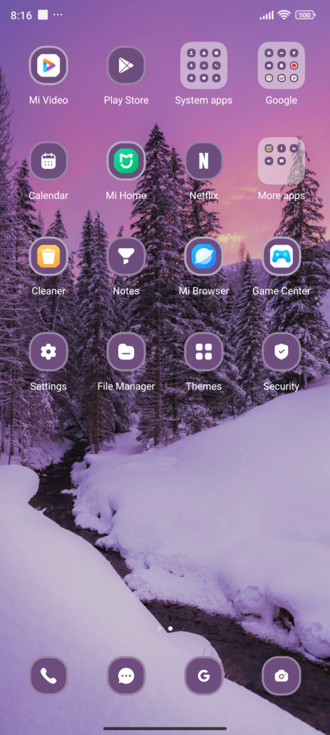 Pine trees screenshot