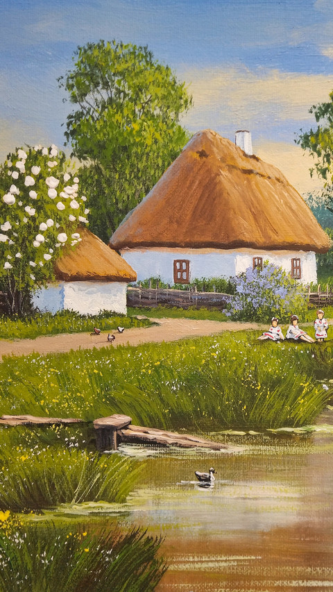 Countryside oil painting screenshot