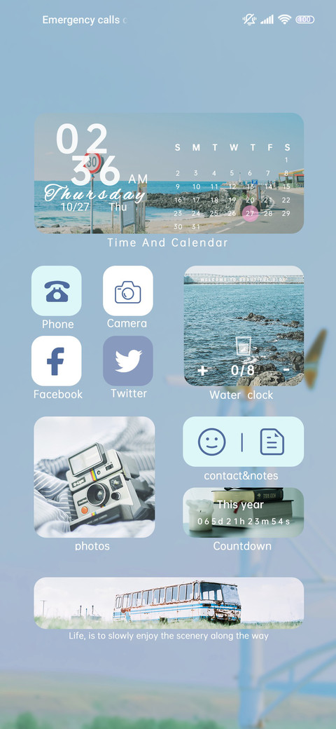Quiet time widget screenshot