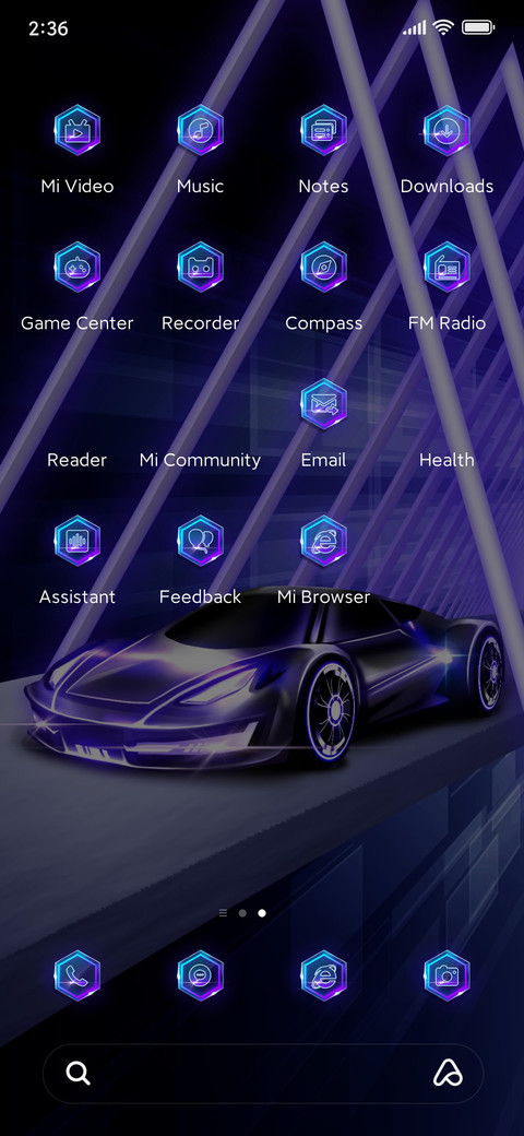 Purple sports car screenshot