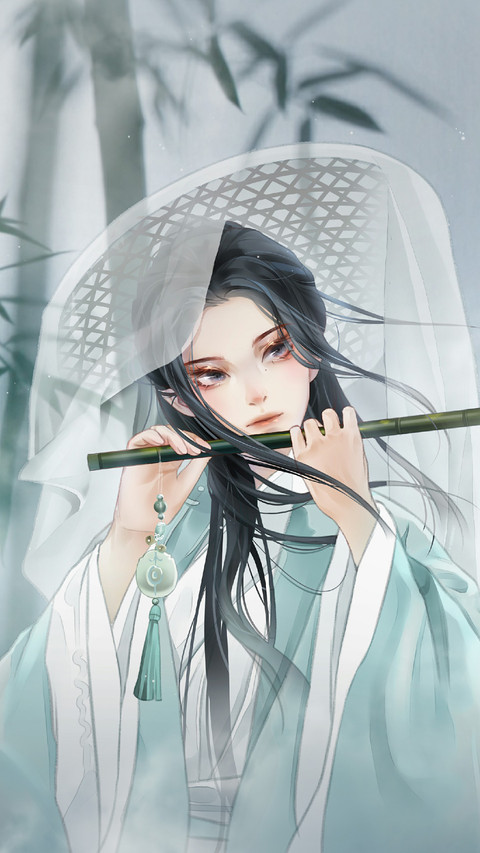 The Boy in A Robe is Playing The Bamboo Flute screenshot