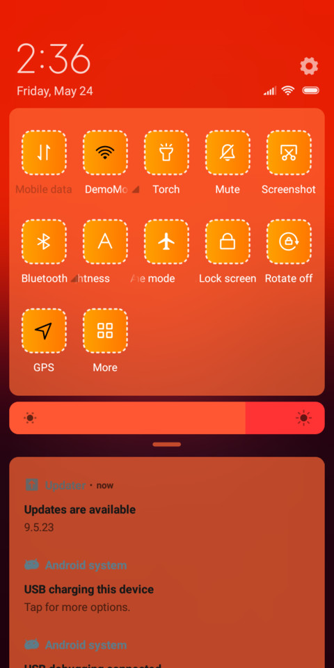 Dark Orange v10 screenshot