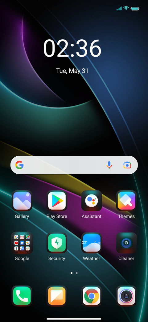 Simple color screenshot