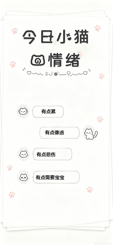 今日小猫的情绪 screenshot