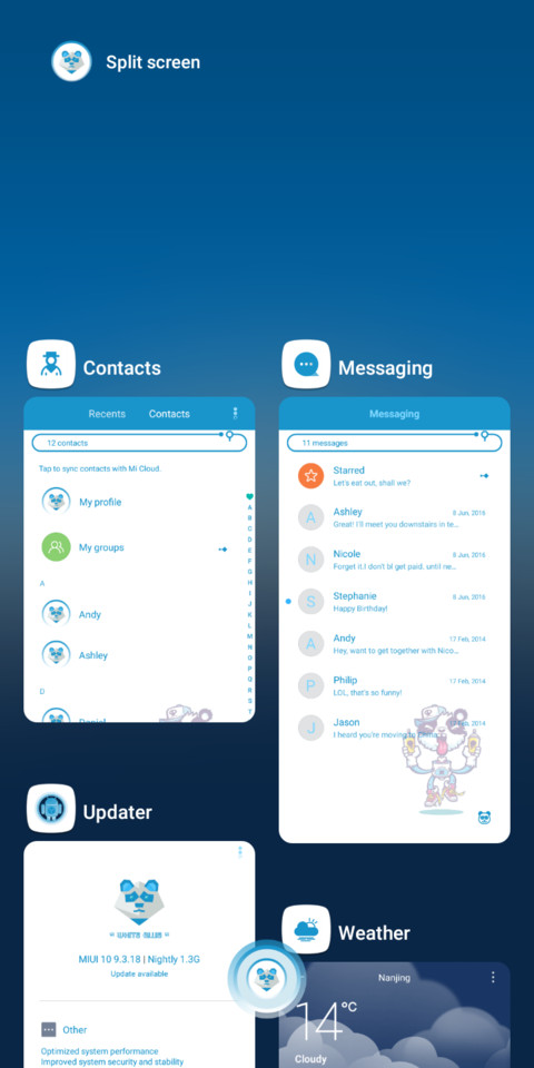 White Blue V10 screenshot