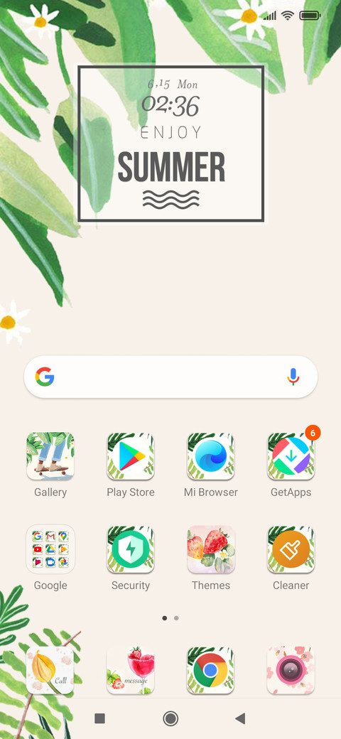 Summer flowers screenshot