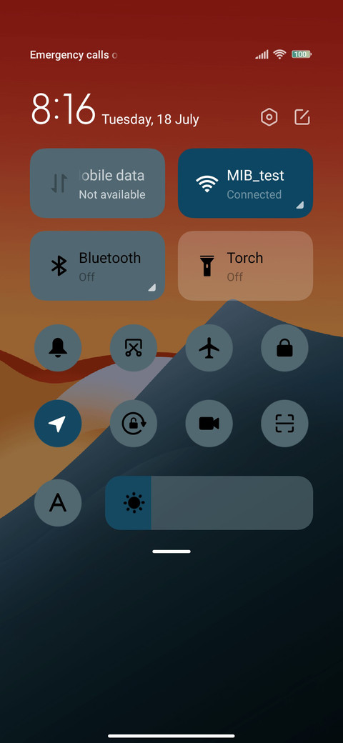 Sunrise mountains screenshot