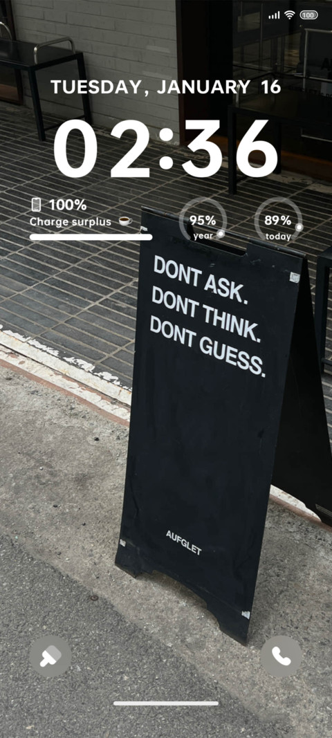 Slow life widget screenshot