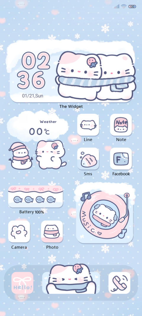Winter day kitten screenshot