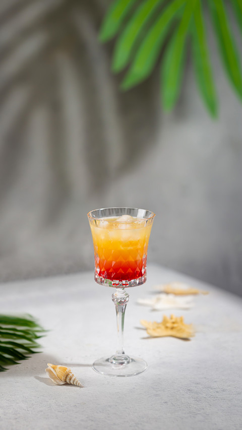 Colourful Exotic Tequila Sunrise Cocktail in a Glass screenshot