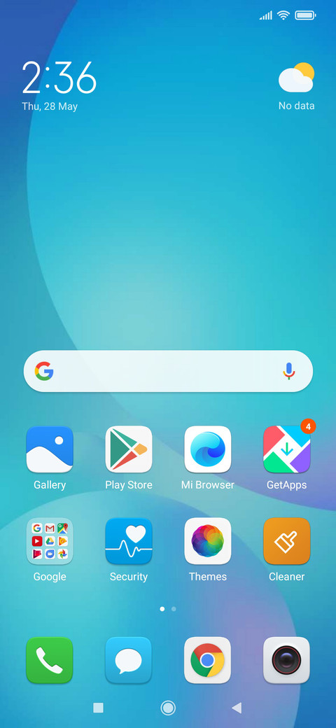 Blue sky screenshot