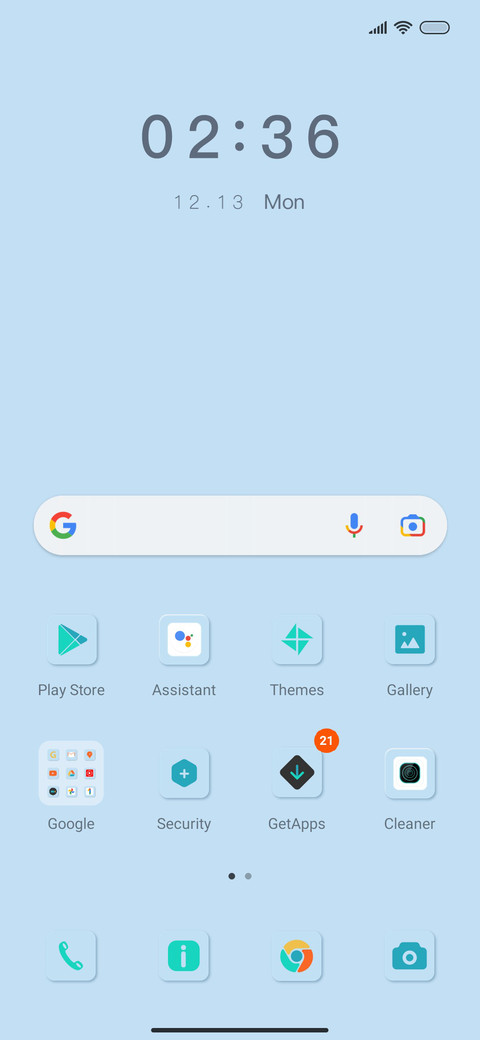 Blue out of blue screenshot