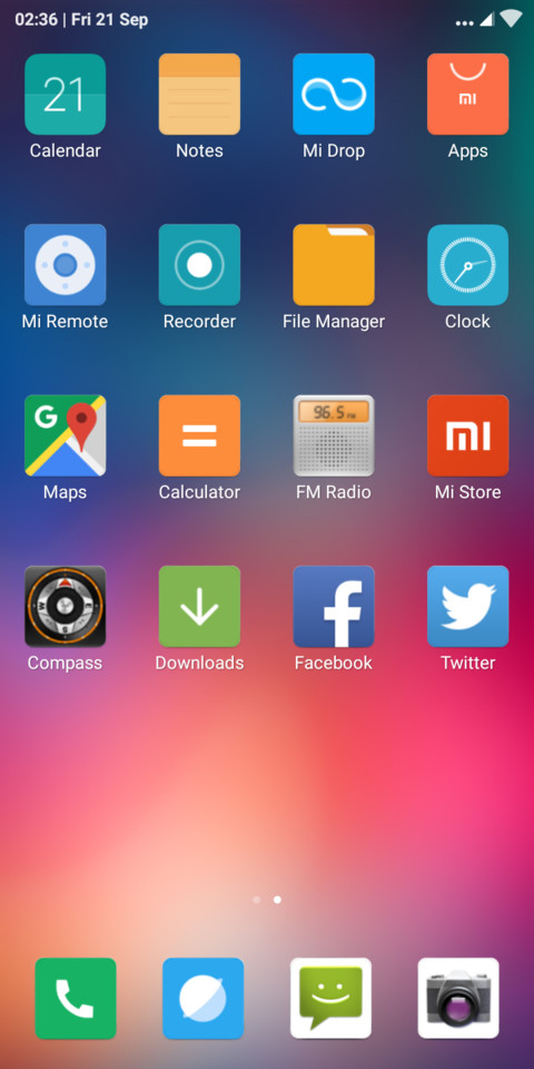 Android P Green screenshot