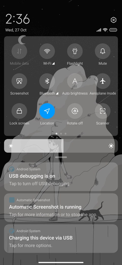 Night white screenshot