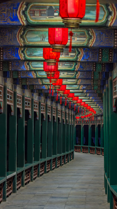 Night View of Beijing Summer Palace Corridor screenshot