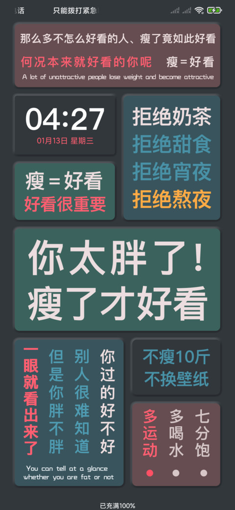 自律减肥 拟态黑 screenshot