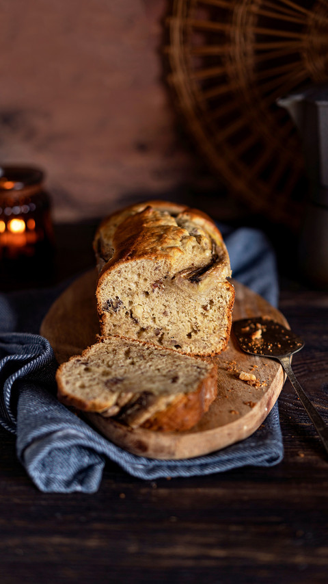 Fresh home made banana bread or butter sponge cake screenshot