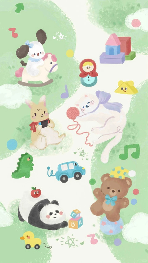可爱动物春日壁纸-锐景创意 screenshot