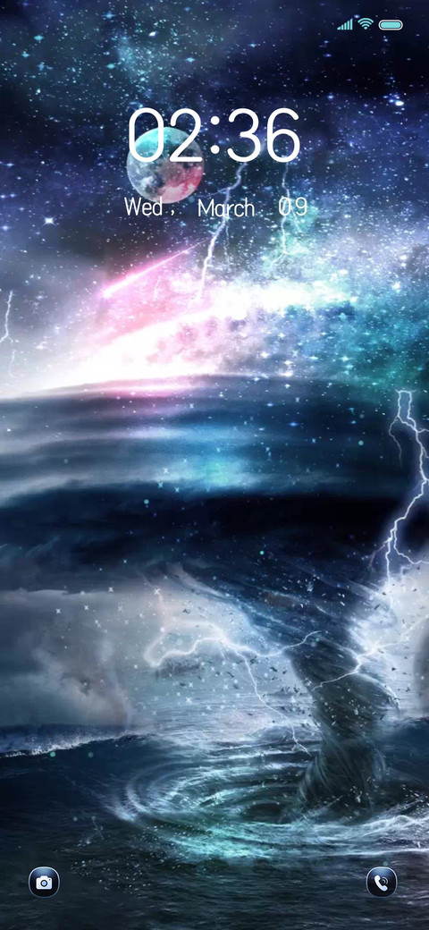 Storm starry sky screenshot