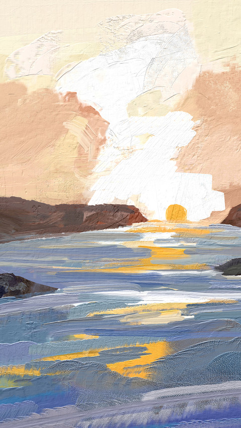 Abstract oil painting scenery screenshot