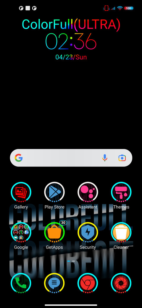 ColorfullClock screenshot