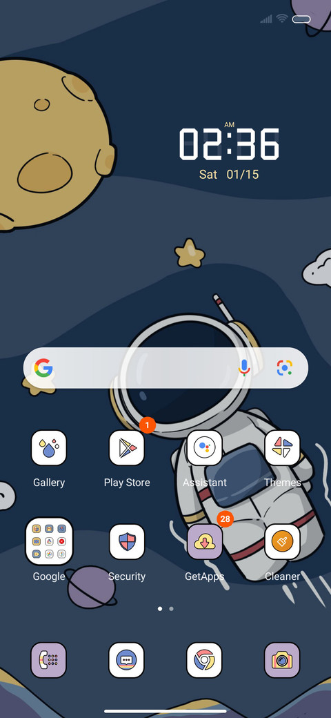 Dynamic astronaut screenshot