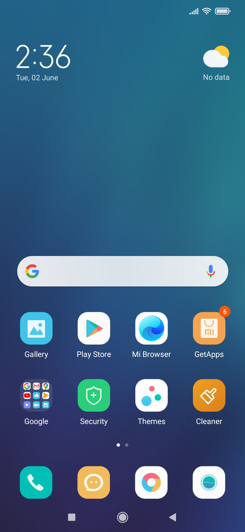 Green simple screenshot