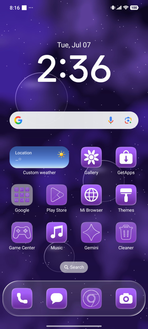 Purple Real Glass screenshot