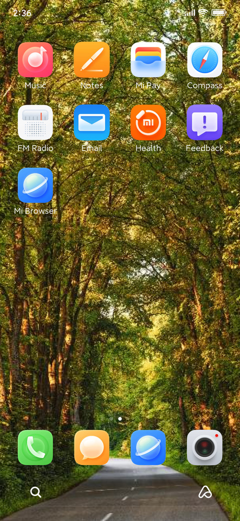 green trees screenshot