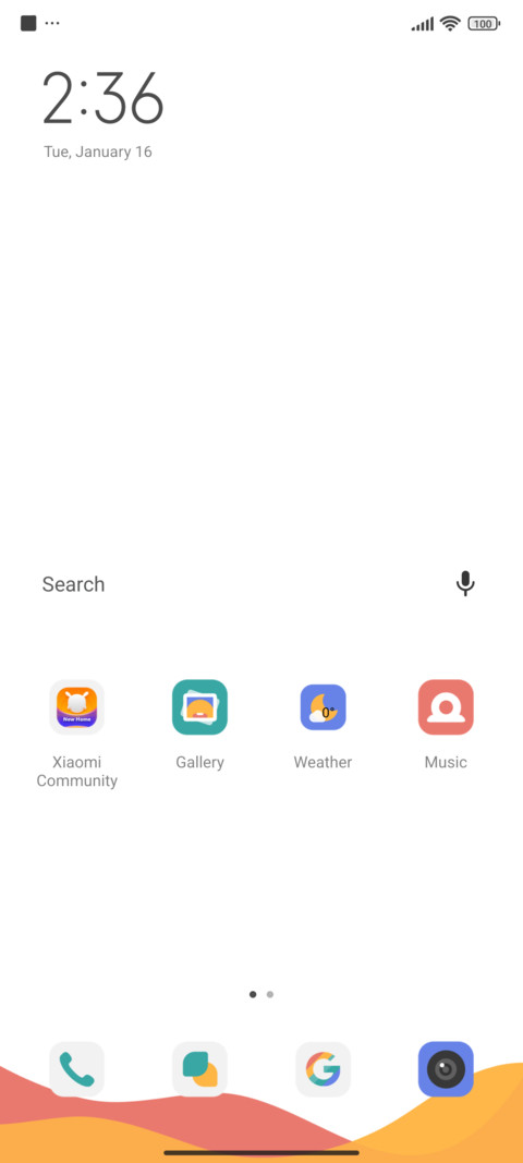 Simple color screenshot