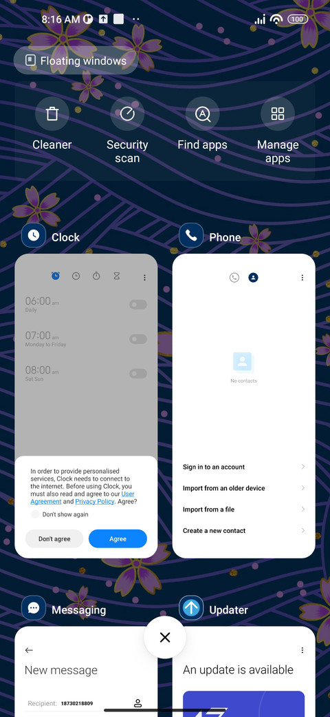 Floral screenshot
