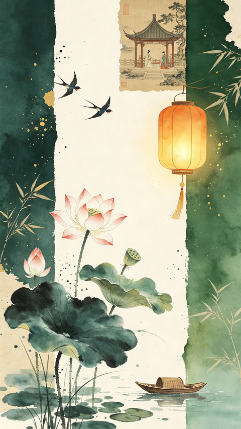水墨晕染 青竹江南 screenshot
