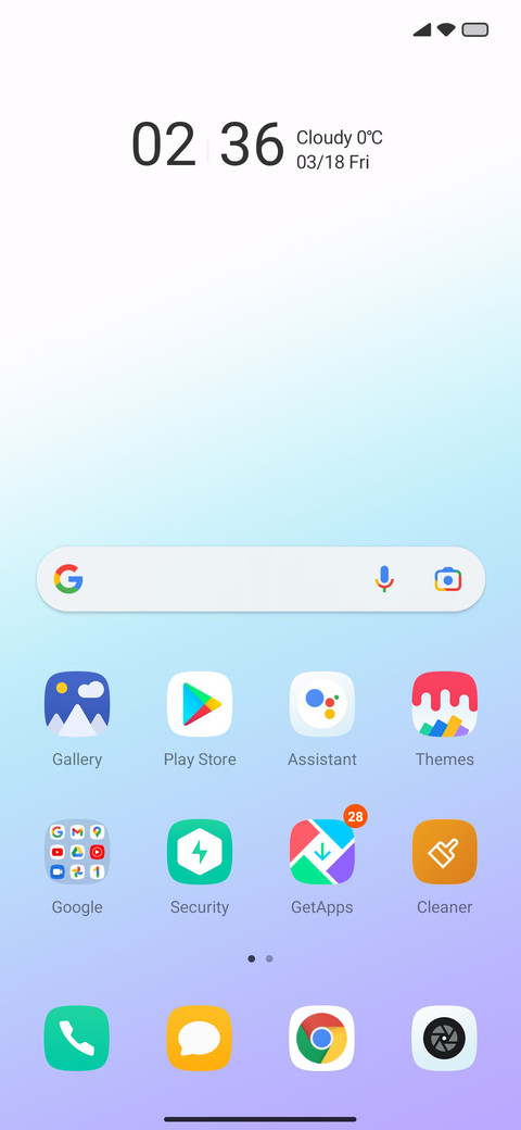 Change screenshot