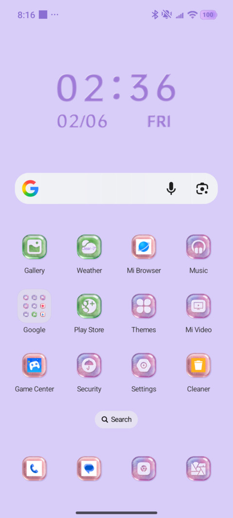 Purple glass screenshot