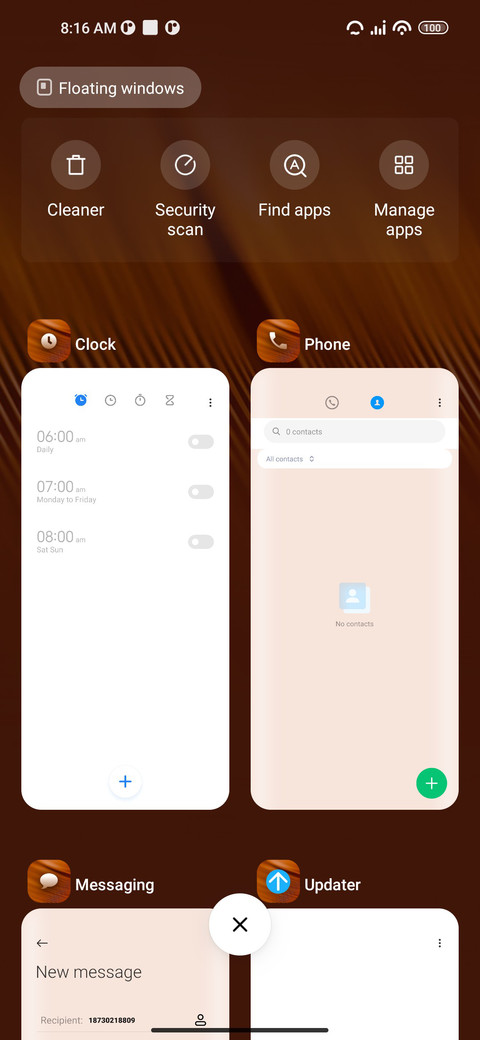 Metallic screenshot