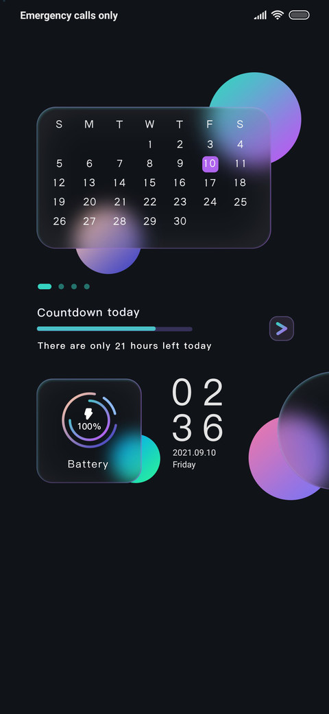 Colorful circle screenshot