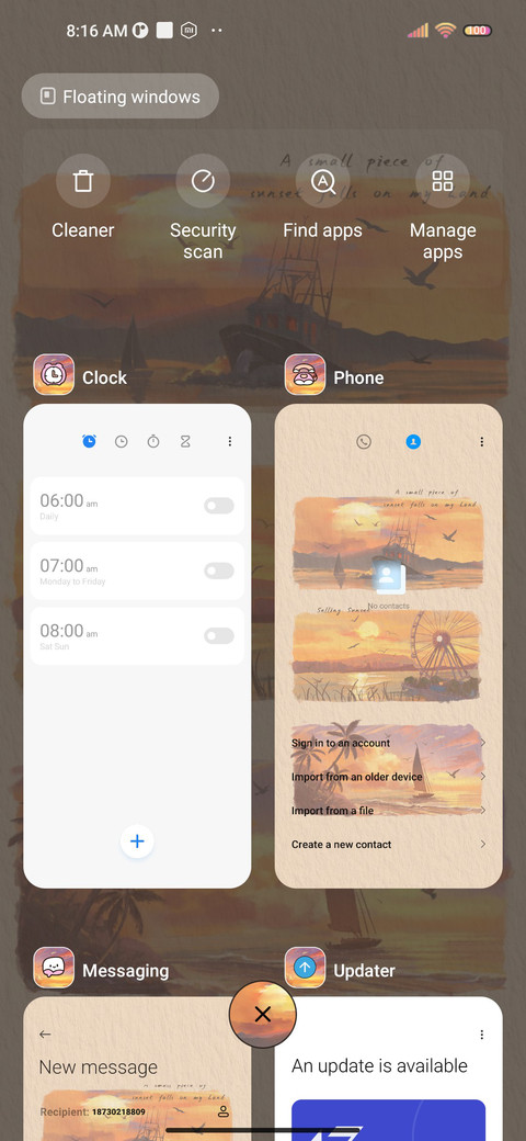 Oranges The sunset screenshot