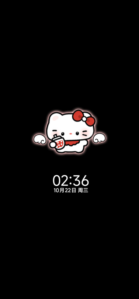 复古冬日红色小猫 screenshot