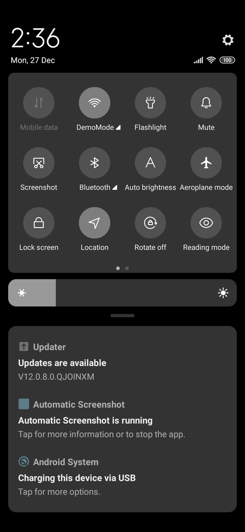 Lightning black screenshot