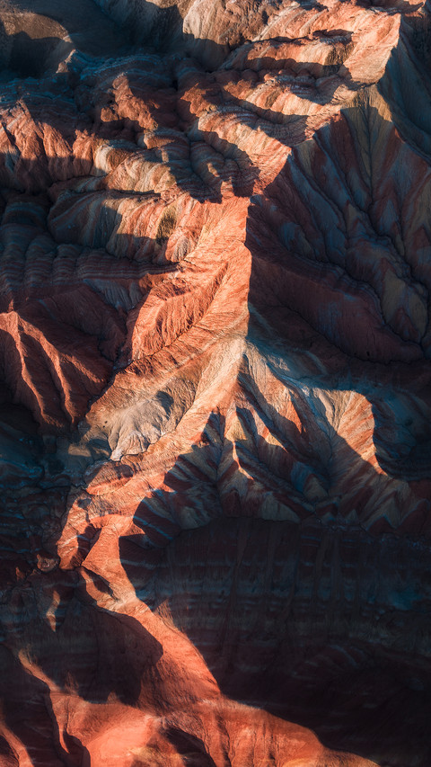 Aerial photography of colorful danxia screenshot
