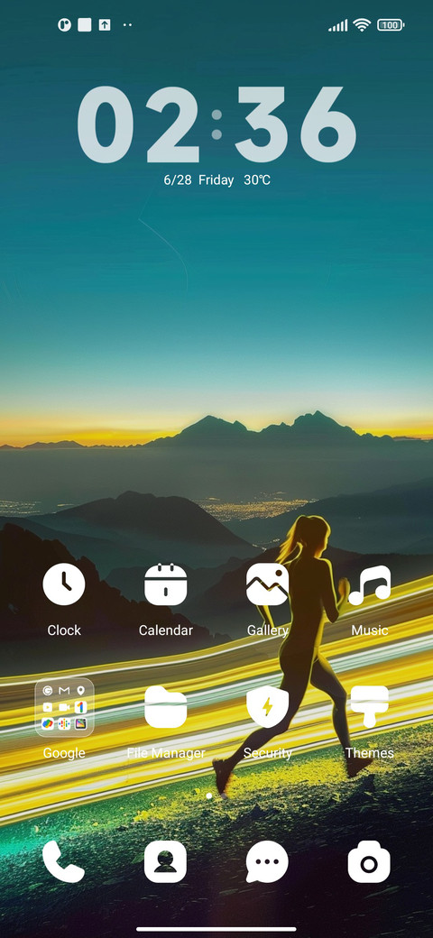 Running  dark screenshot