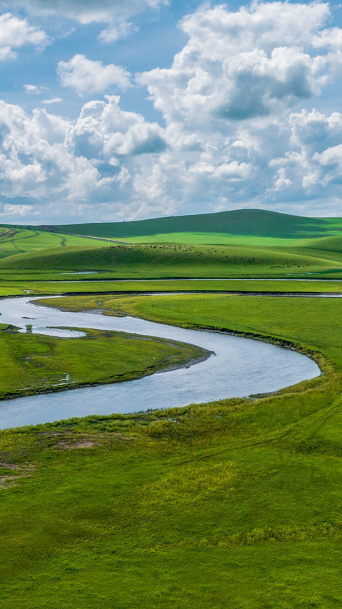 Aerial View of Grassland Rivers screenshot