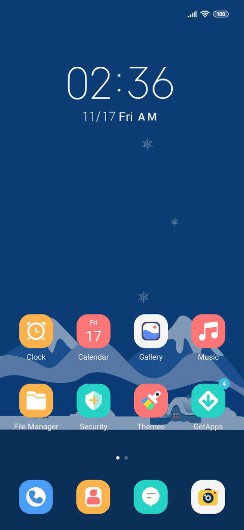 snowing screenshot