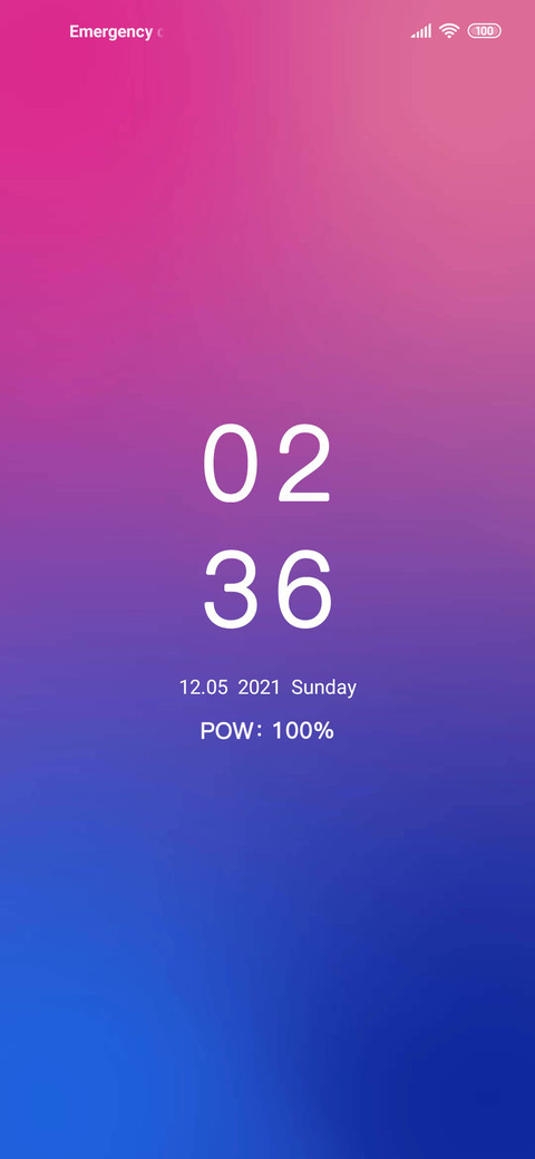 Gradient color screenshot