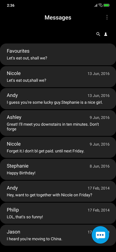 OneUi Black Q screenshot