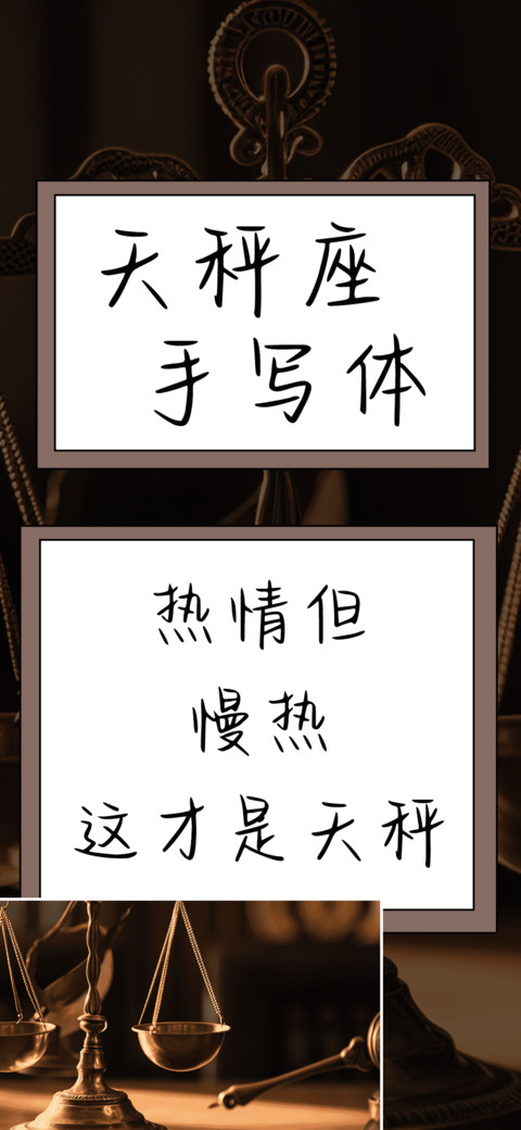 天秤座手写体 screenshot